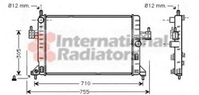 VAN WEZEL 37002305 -  Радиатор, охлаждение двигателя